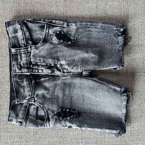 Raxtin Black acid wash Shorts